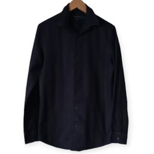 PERRY ELLIS SLIM FIT MEN'S BLUE STRIPED LONG SLEEVE BUTTON-UP SHIRT. SIZE S/P/CH